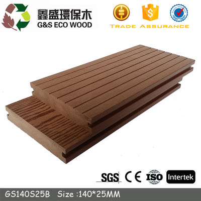 146 X 31mm WPC Solid Decking 150 X 25mm لوح الخشب البلاستيكي المركب