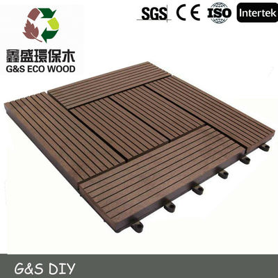 300 × 300 WPC لوحات الحائط الزخرفية أرضية خشبية Redrose لتقوم بها بنفسك المتشابكة بلاط السطح