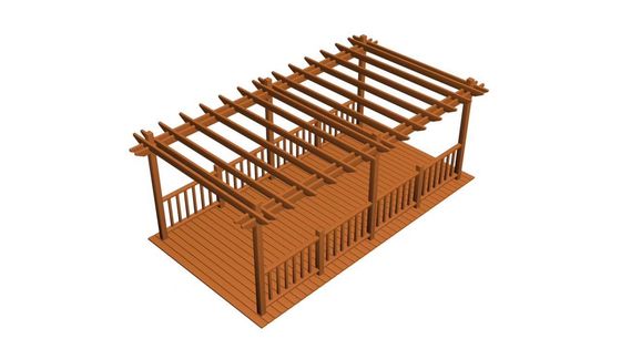 2M 2.2M الخشب البلاستيك WPC العريشة HDPE مادة العريشة المركبة