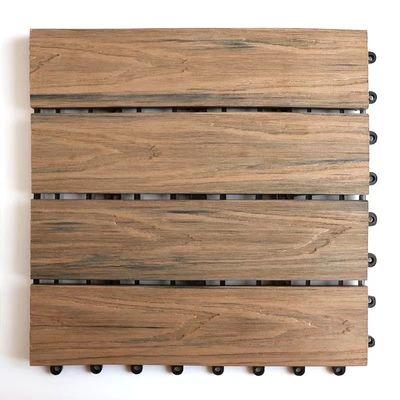 مكافحة الآفات WPC DIY Decking 140 X 40mm جوفاء DIY مركب التزيين البلاط