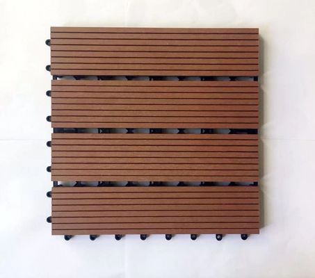 WPC HDPE DIY المتشابكة سطح البلاط الأرضيات WPC الخشب البلاستيك المركب التزيين